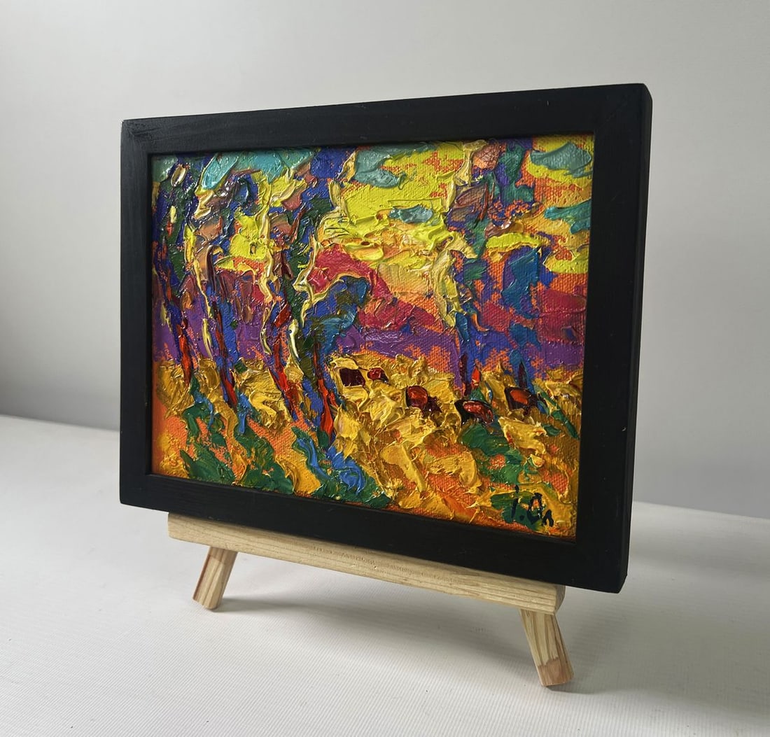 Oil painting Silence settles on the field and sky Oleksiy Ivanyuk - 3