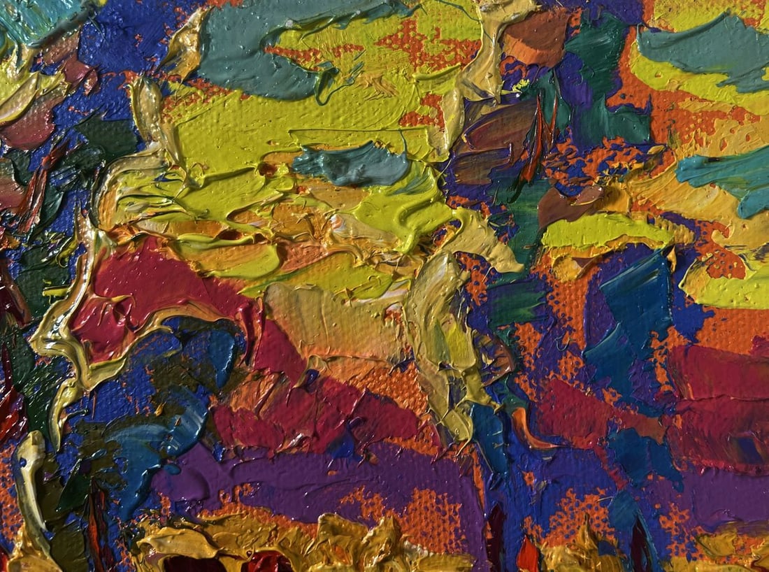 Oil painting Silence settles on the field and sky Oleksiy Ivanyuk - 5