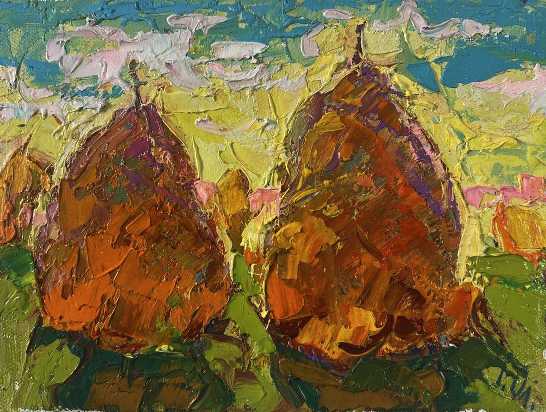 Oil painting Spring peace on the outskirts Oleksiy Ivanyuk: Title: Oil painting Spring peace on the outskirts Oleksiy Ivanyuk Description: №AAA5356 The Oil painting on Canvas titled "Spring peace on the outskirts" captures the vivid tranquility and organ