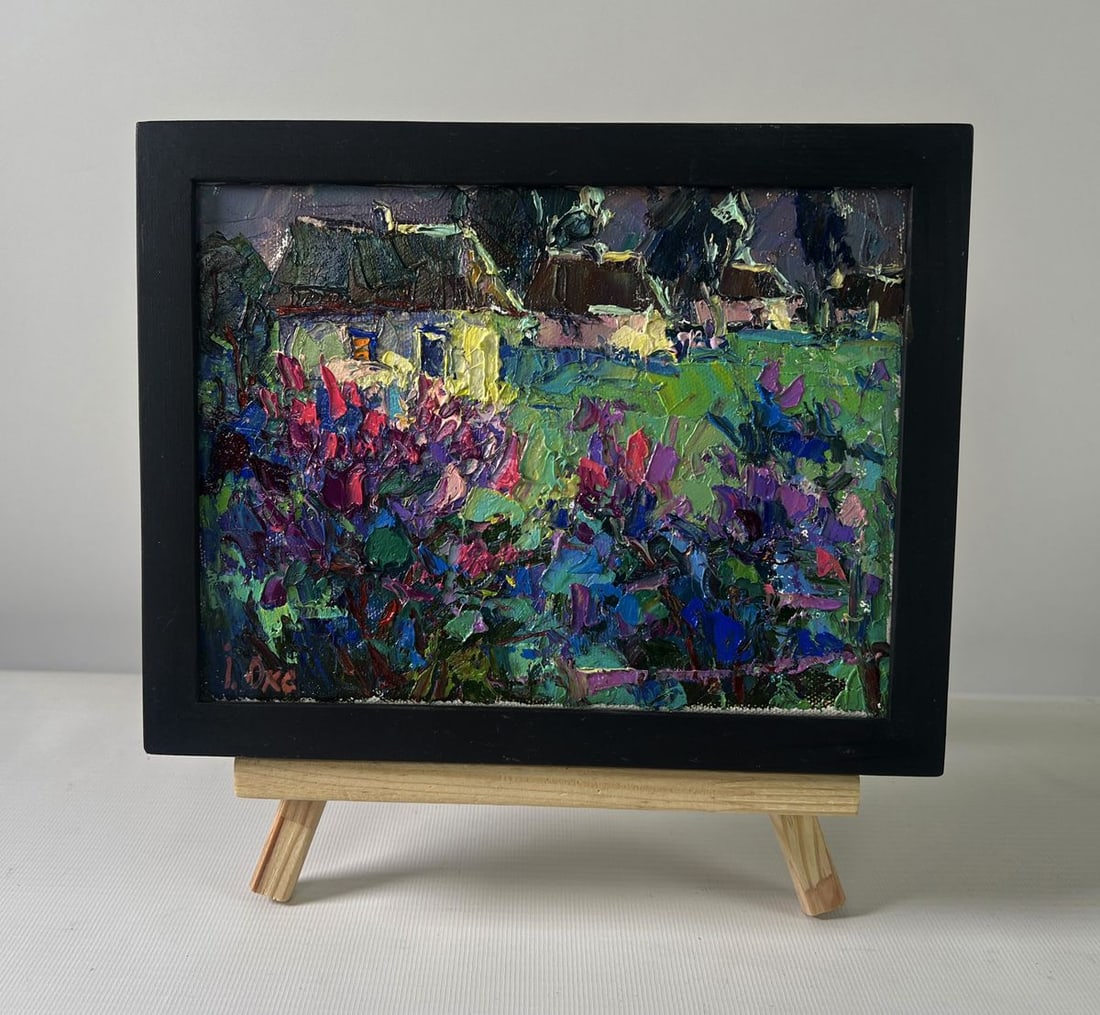Oil painting The first lilac over the field Oksana Ivanyuk - 2