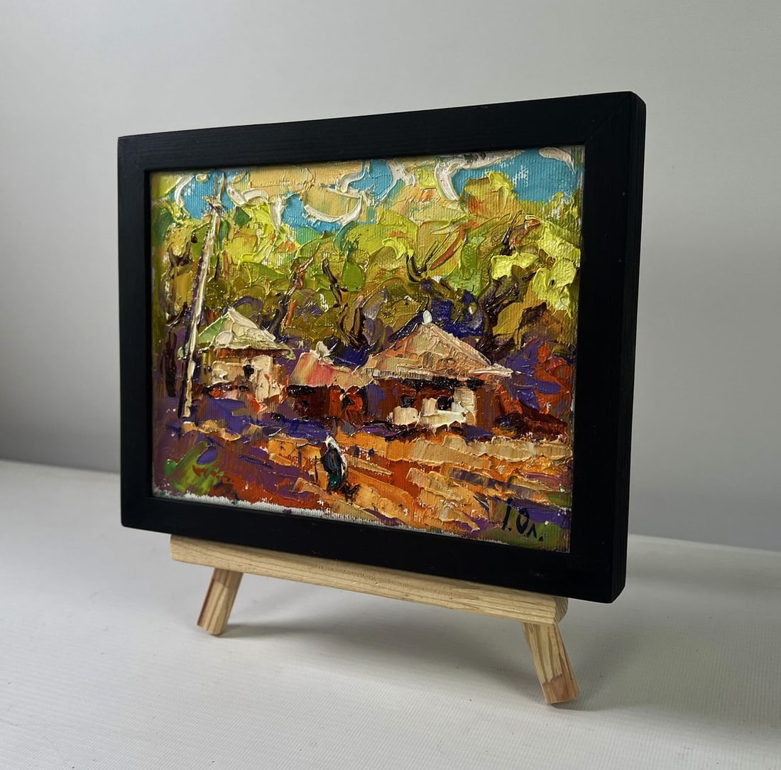 Oil painting Warm evening sun sets over the horizon Oleksiy Ivanyuk - 3