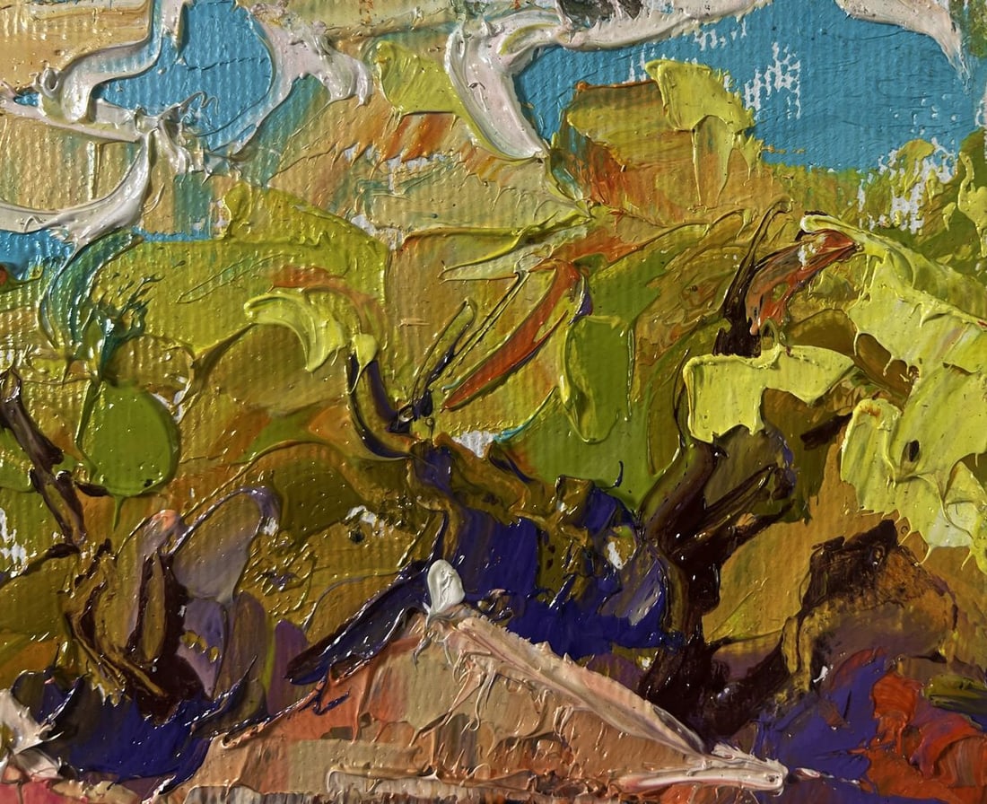 Oil painting Warm evening sun sets over the horizon Oleksiy Ivanyuk - 5