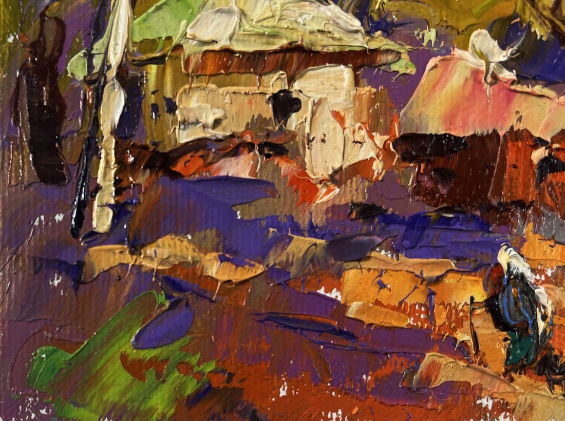 Oil painting Warm evening sun sets over the horizon Oleksiy Ivanyuk - 6