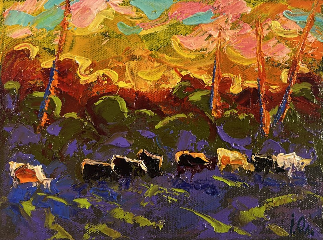 Oil painting Evening sky bathes the Earth Oleksiy Ivanyuk (1 of 8)