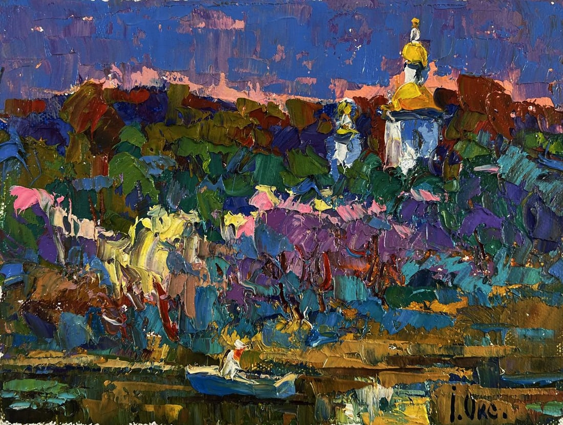 Oil painting Melody through the rural silence Oksana Ivanyuk: Title: Oil painting Melody through the rural silence Oksana Ivanyuk Description: №AAA5412 The Oil painting on canvas titled “Melody through the rural silence” unfolds like a