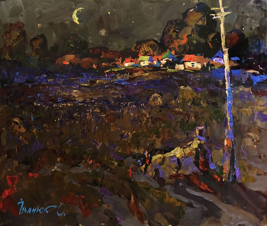 Oil painting Moonlit night Oleksiy Ivanyuk (1 of 9)