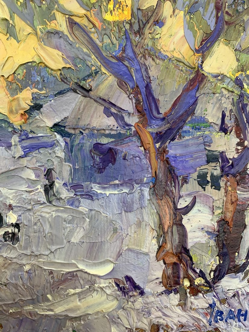 Oil painting Winter evening Kalenyuk Alex - 10