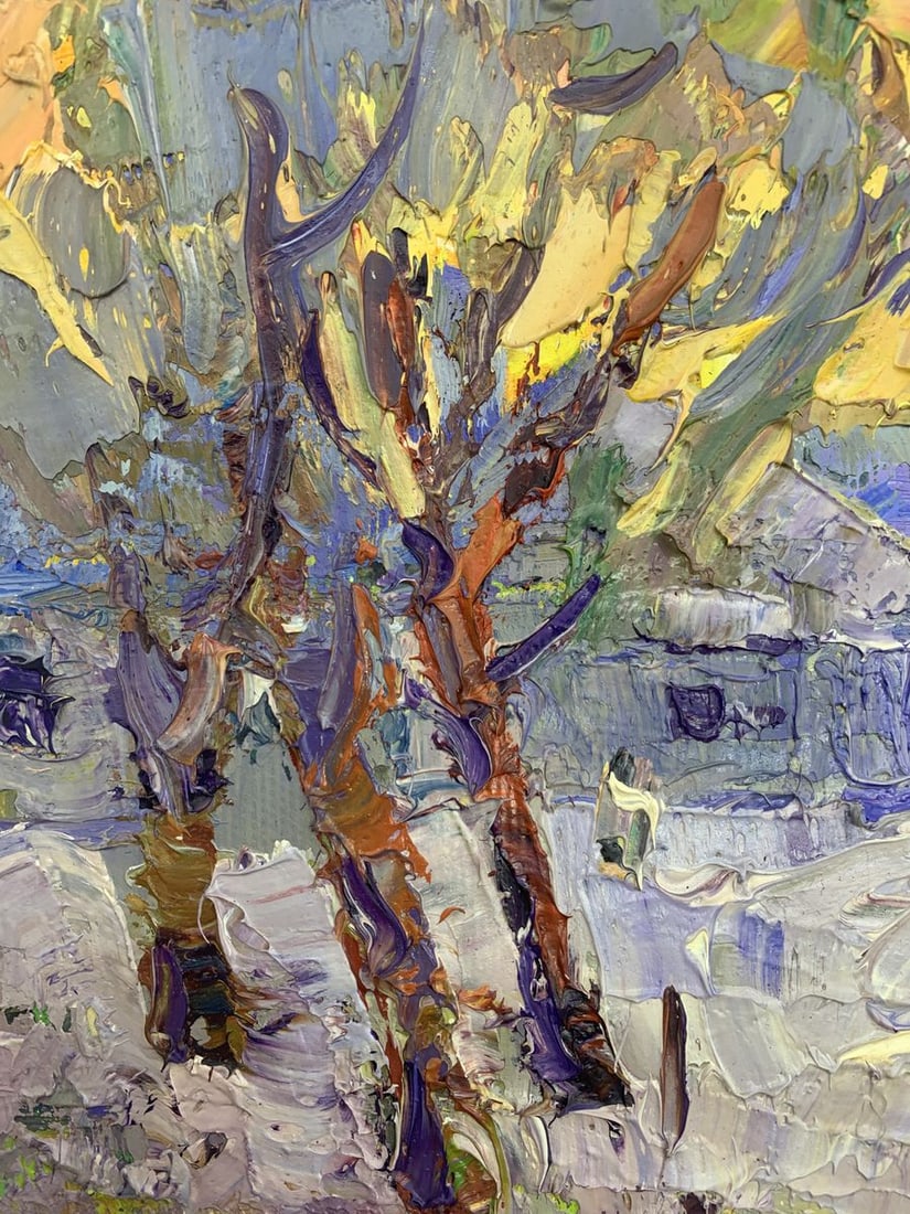 Oil painting Winter evening Kalenyuk Alex - 4