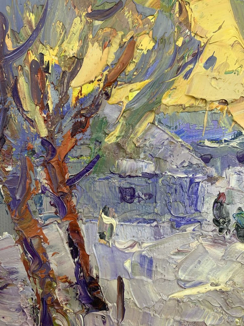 Oil painting Winter evening Kalenyuk Alex - 5