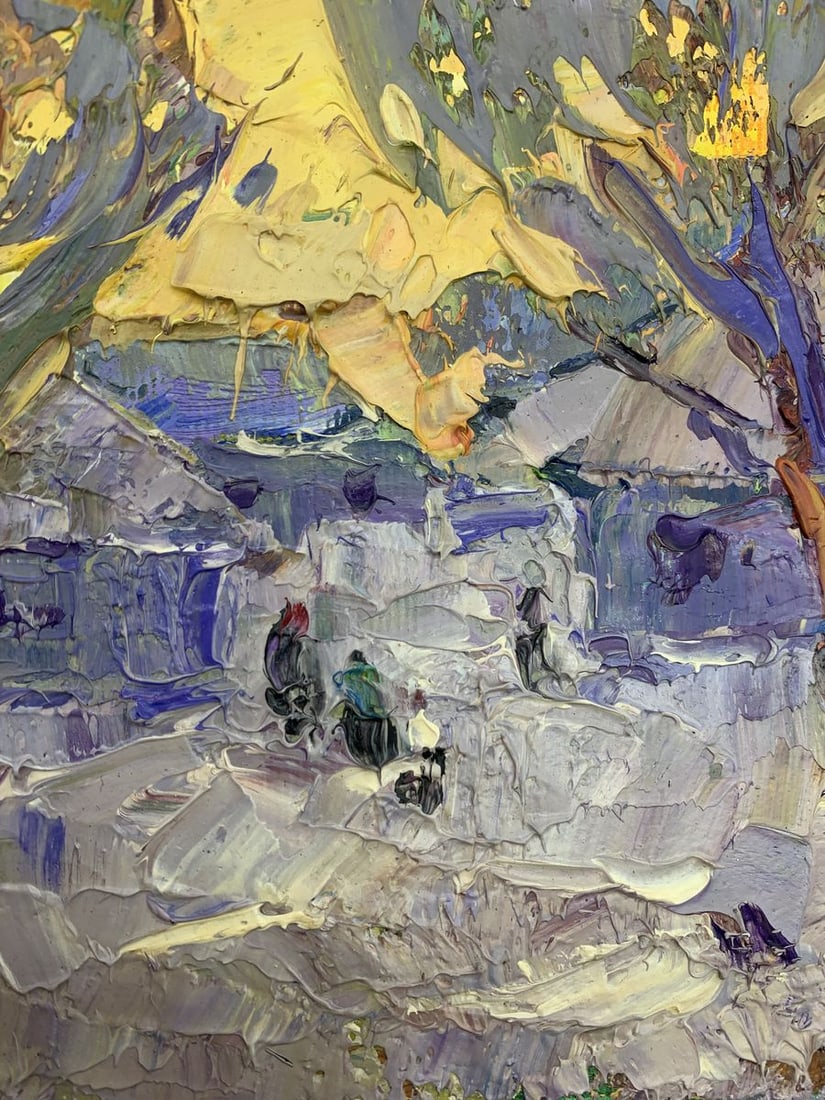 Oil painting Winter evening Kalenyuk Alex - 6