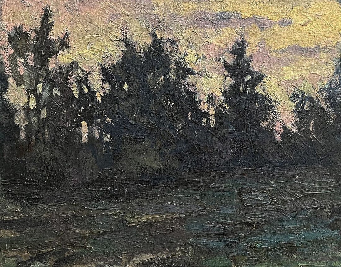 Oil painting Green forest Volodymyr Pashchenko (1 of 7)