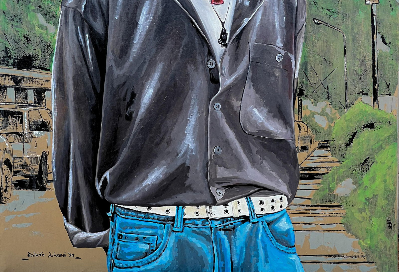 Eyitayo Alagbe , Standing Tall - 21st Century, Contemporary, Figurative, Portrait, Men, Africa, 2024 - 7