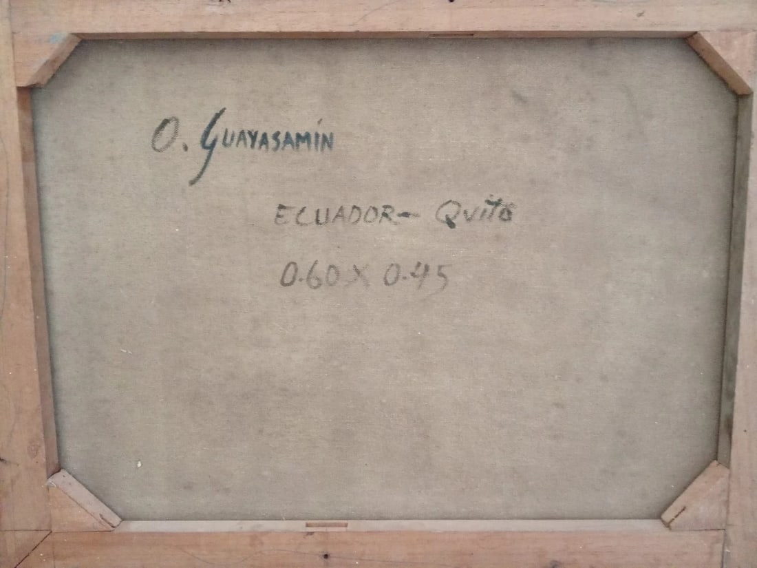 After Oswaldo Guayasamin - Oil canvas painting / Contemporary / Signed - 6