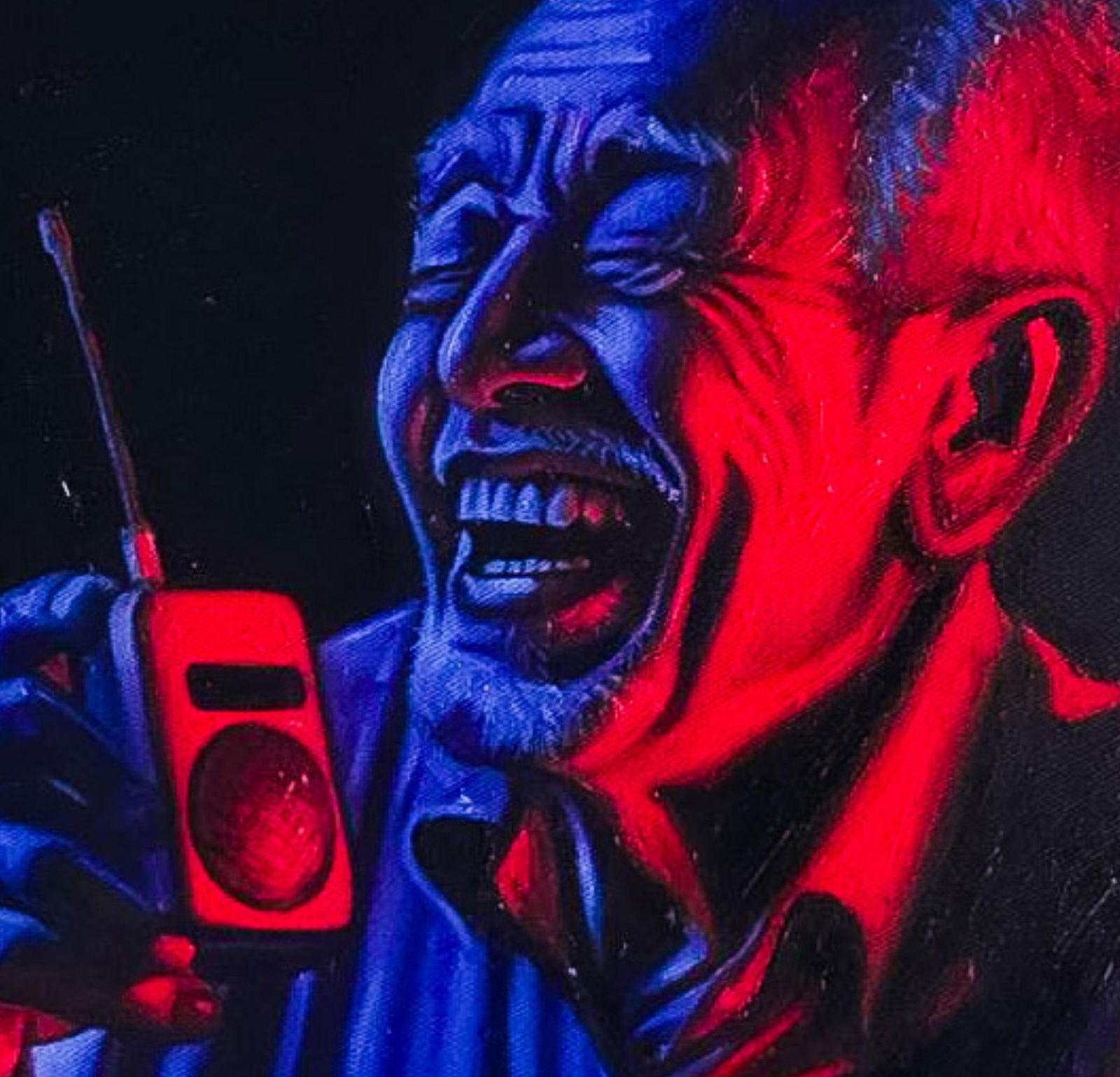 Awosola Michael Angello, Goodnews 1 - 21st Century, Contemporary, Figurative, Portrait, Phone, - 3