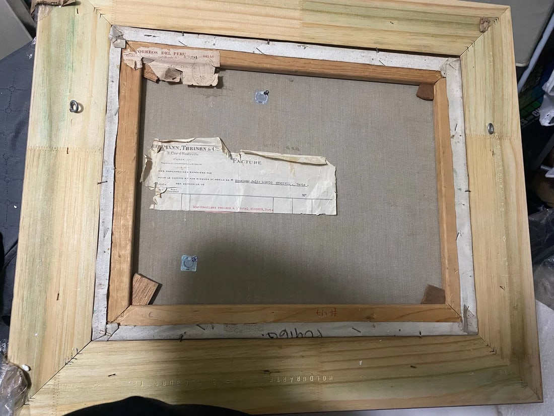 ATTRIBUTED TO John F. FRANCIS - Oil canvas painting "Grapes" Signed COA - 10