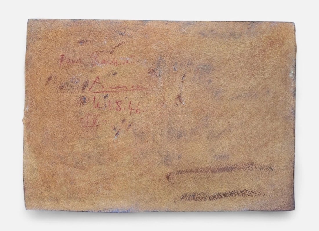 COPY AFTER Pablo Picasso Painting On Original Paper pastel 1946 Cubism Art - 3