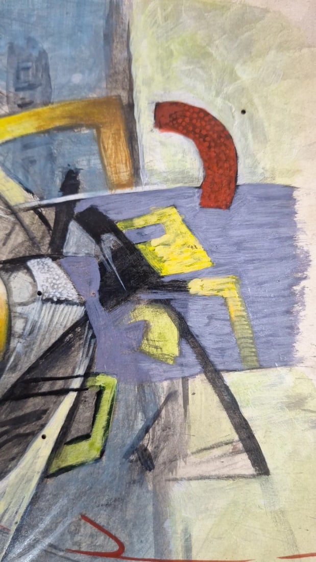 ATTRIBUTED TO MEHMED MELIH DEVRIM NEJAD (1923-1995) - Abstract TURKISH Composition /signed - 3