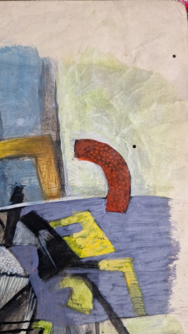 ATTRIBUTED TO MEHMED MELIH DEVRIM NEJAD (1923-1995) - Abstract TURKISH Composition /signed - 5