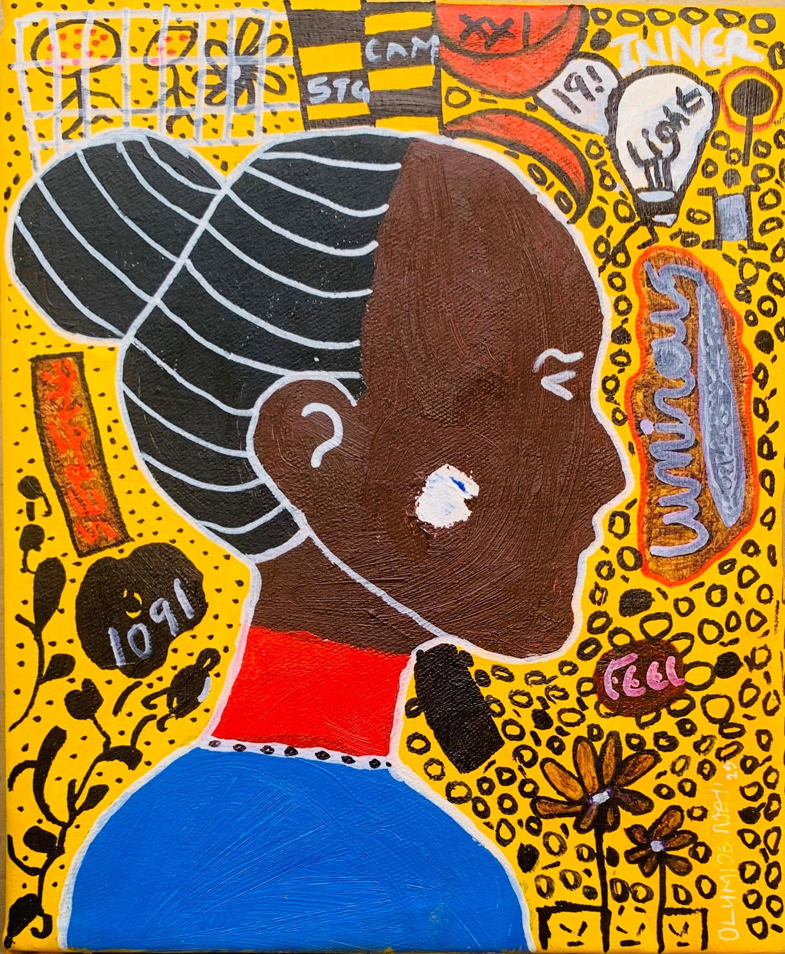 Olumide Ajayi, Luminous - 21st Century, Contemporary, Abstract, Miniature, Emotions, Art Brut, 2025 (1 of 11)
