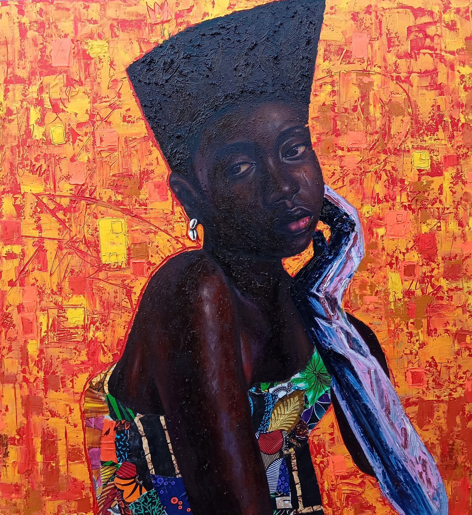 Bakare Abubakri-sideeq Babatunde, Unapologetic Vogue - 21st Century Mixed Media with Oil, African (1 of 5)