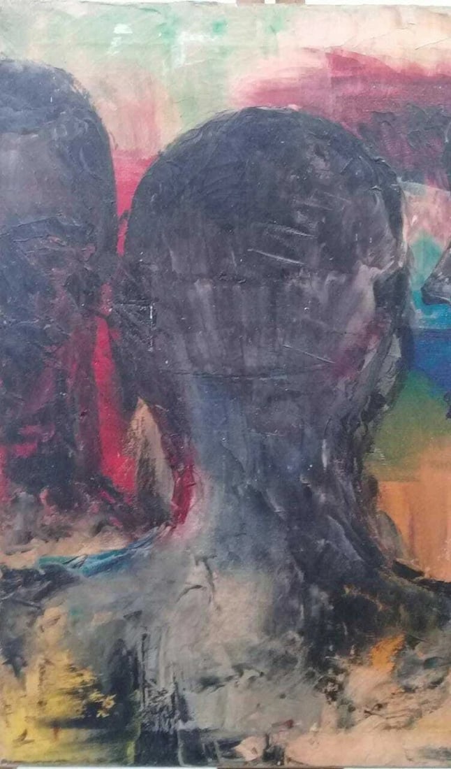 Antique Painting Oil Canvas - Signed: BIEL / Very rare 1960s - 3