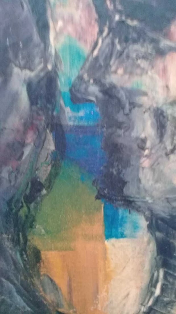 Antique Painting Oil Canvas - Signed: BIEL / Very rare 1960s - 5