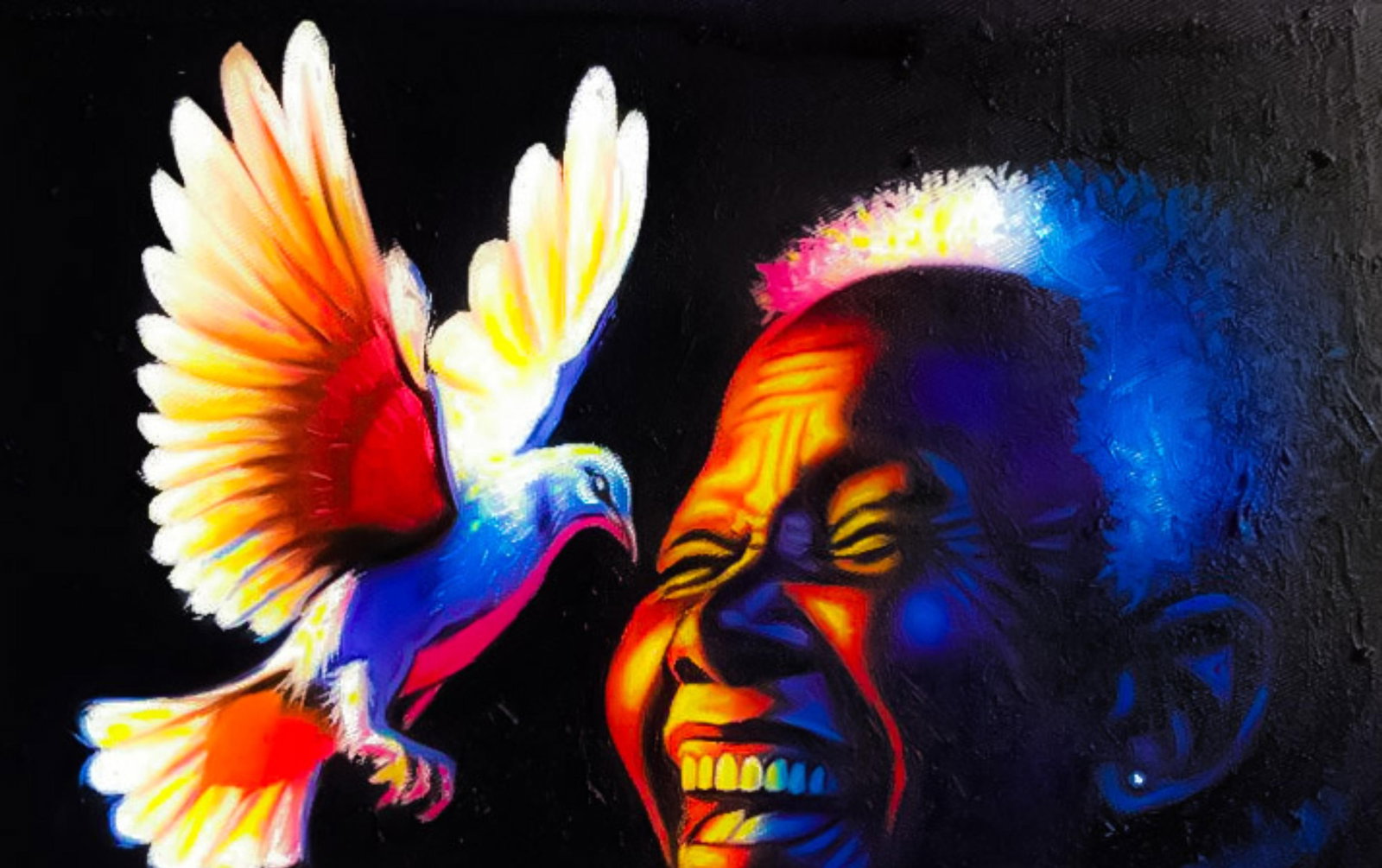 Awosola Michael Angello, Goodnews 3 - 21st Century, Contemporary, Figurative, Portrait, Bird, - 5