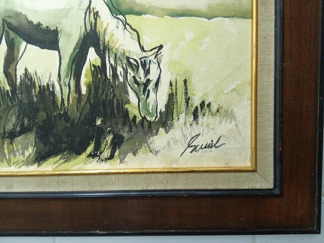 IN THE MANNER OF Sunil Das (1939-2015) Indian - Ink & Watercolor painting - 2