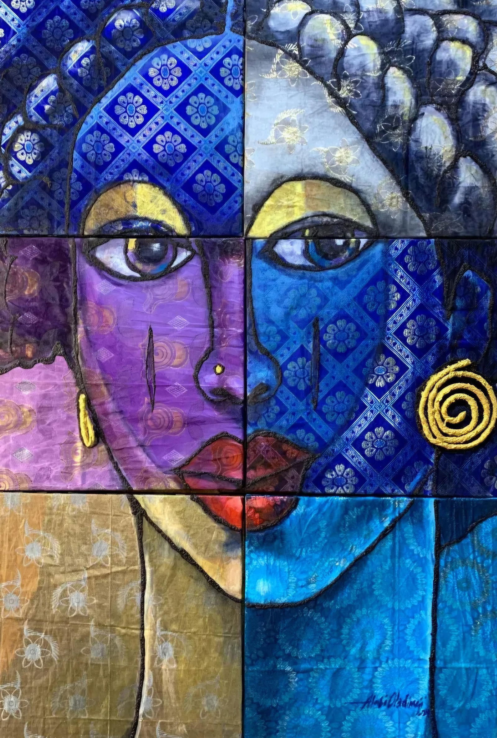 Oladimeji Alabi, Just The Way You Are 1 - 21st Century, Figurative, Mixed Media, Women, Africa, 2023 (1 of 12)