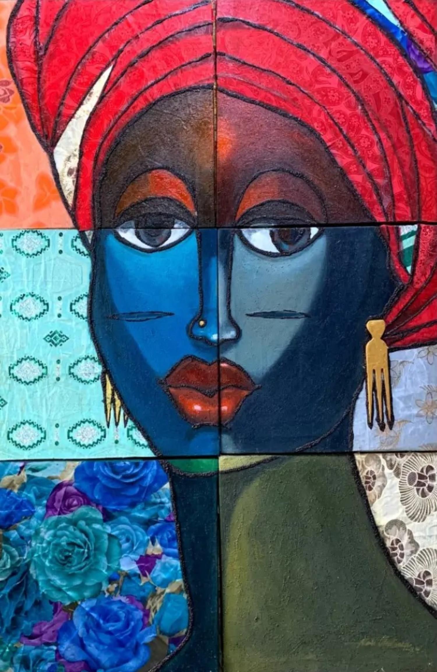 Oladimeji Alabi, Just The Way You Are 2 - 21st Century, Figurative, Mixed Media, Women, Africa, 2023 - 2