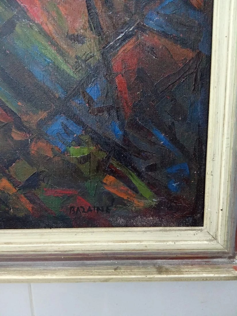 ATTRIBUTED TO Jean Bazaine ( 1904 - 2001 ) Oil Canvas Painting / Unique Piece - 3