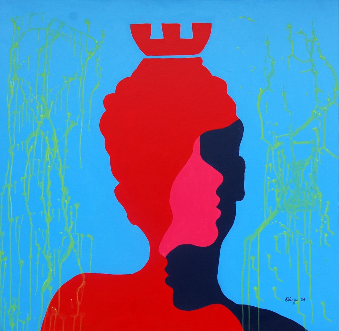 Orioye Samuel, Rookie -21st Century, Contemporary Figurative, Colourful, Silhouette, Men, Chess,: Title: Orioye Samuel, Rookie -21st Century, Contemporary Figurative, Colourful, Silhouette, Men, Chess, 2024 Description: Creator: Orioye Samuel (1993, Nigerian) Creation Year: 2024 Dimensions: Height