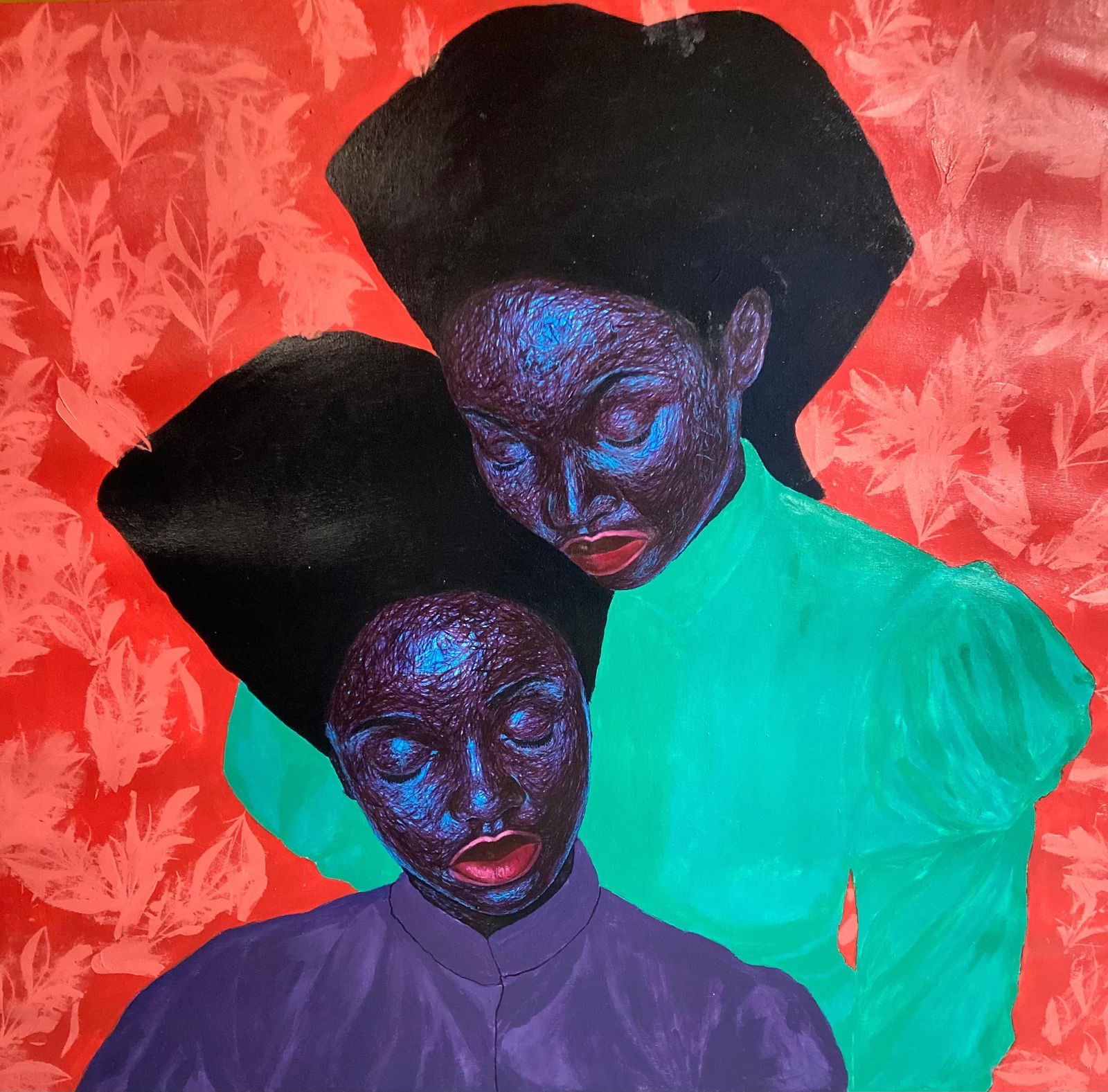 Daniel Owoeye, Sisterhood -21st Century, Contemporary, Figurative Portrait, Women, Modern, Love,: Title: Daniel Owoeye, Sisterhood -21st Century, Contemporary, Figurative Portrait, Women, Modern, Love, 2025 Description: Creator: Daniel Owoeye (1988, Nigerian) Creation Year: 2025 Dimensions: Height