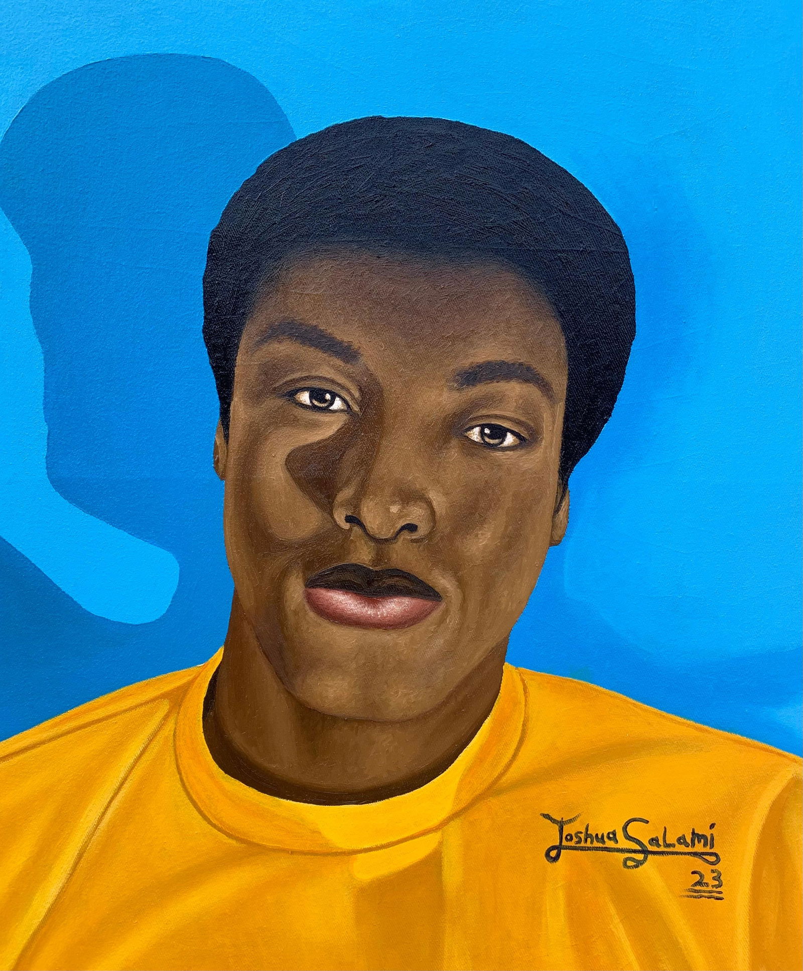 Joshua Salami, Perfect Look -21st Century, Contemporary, Figurative, Portrait, Men, Mixed Media,: Title: Joshua Salami, Perfect Look -21st Century, Contemporary, Figurative, Portrait, Men, Mixed Media, 2023 Description: Creator: Joshua Salami (1995, Nigerian) Creation Year: 2023 Dimensions: Height