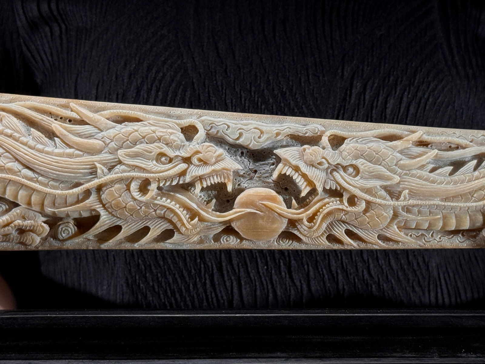 Extra large carved swordfish - Double Dragon motif - 10