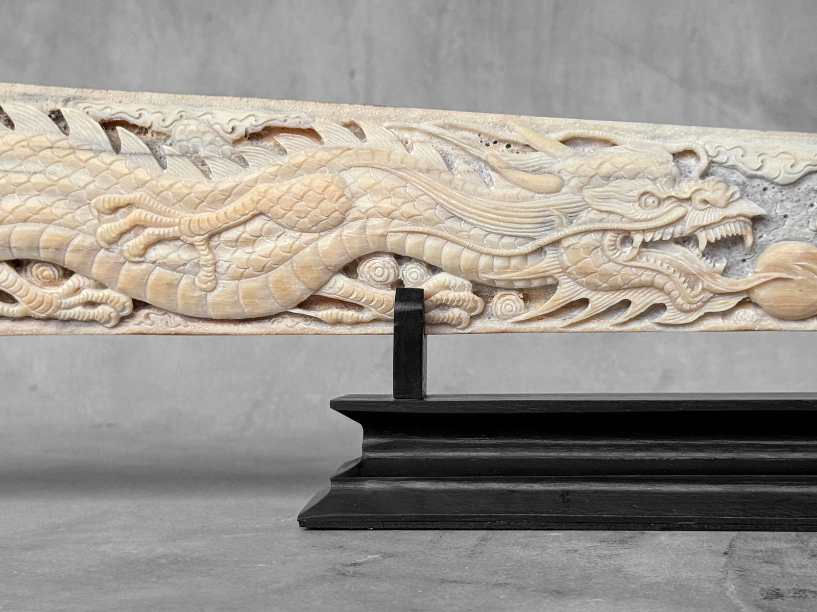 Extra large carved swordfish - Double Dragon motif - 6