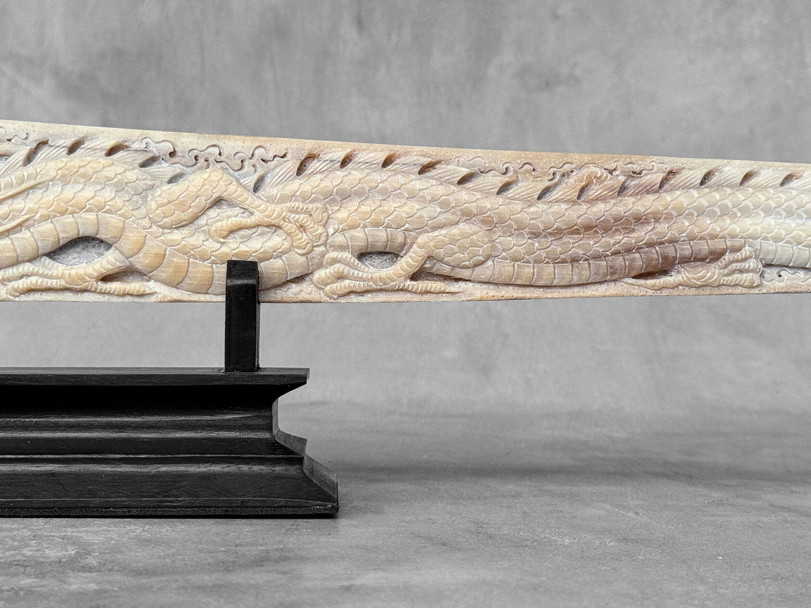 Extra large carved swordfish - Double Dragon motif - 8