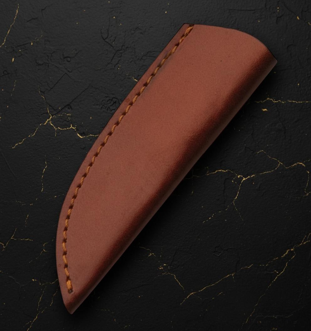 Full Tang Hunting Knife with 3.25" Carbon Steel Blade and Brown Wood Handle - 2