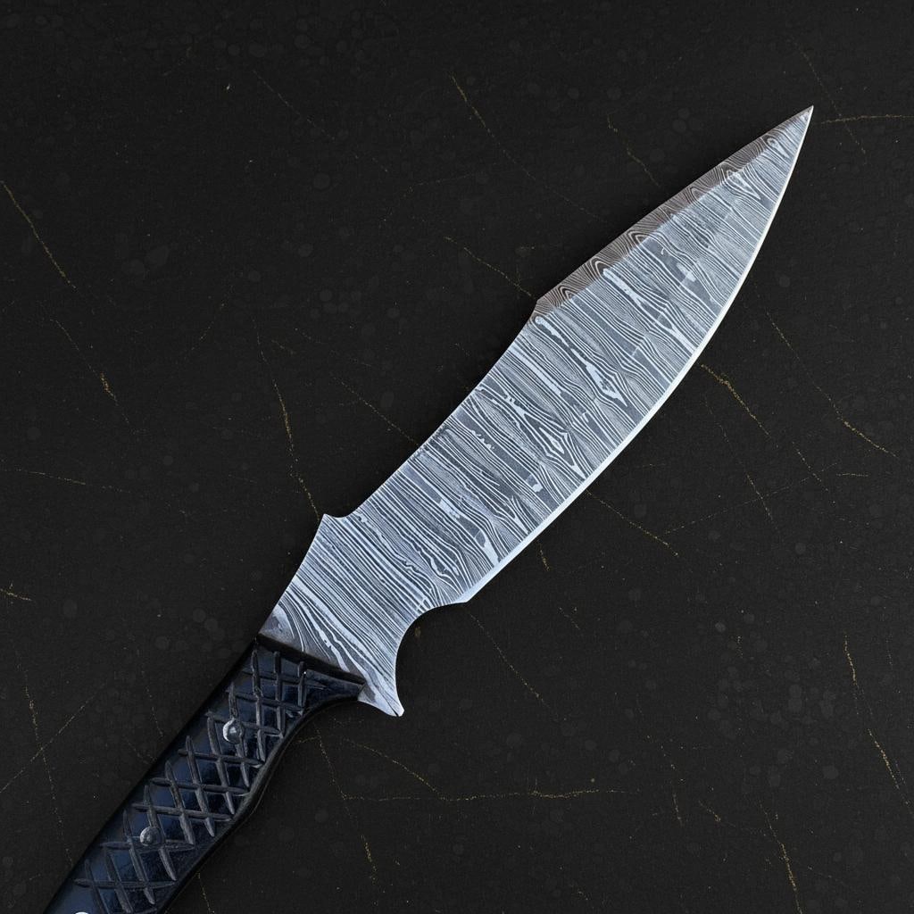 Stag Antler Handle Damascus Steel Bowie Knife 17" Hand Forged Hunting Blade - 5