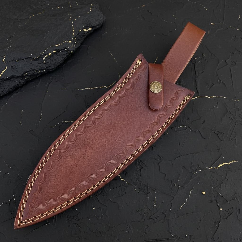 Stag Antler Handle Damascus Steel Bowie Knife 17" Hand Forged Hunting Blade - 8