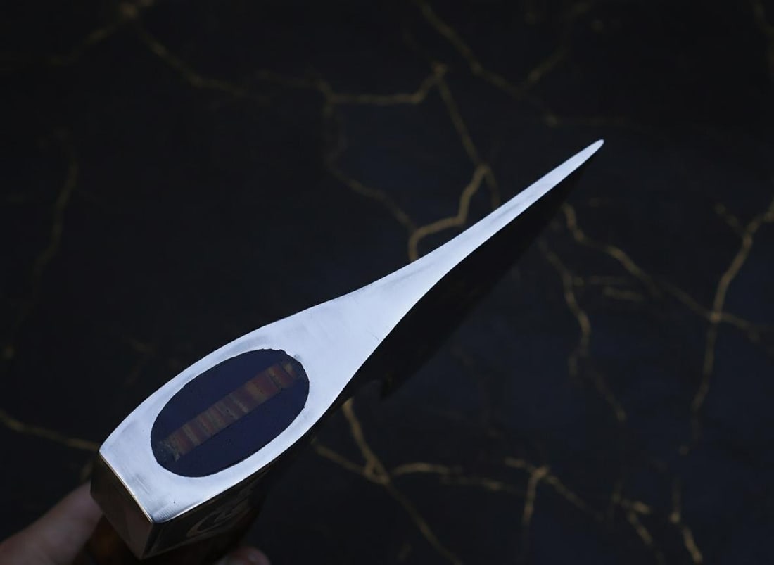 Carved Dragon Tomahawk Axe Hand Forged Carbon Steel Viking Style with Sheath - 8