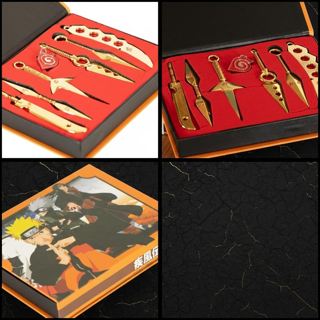 Collectible Naruto Ninja Arsenal, Boxed Metal Kunai & Shuriken Cosplay Prop Set - 4