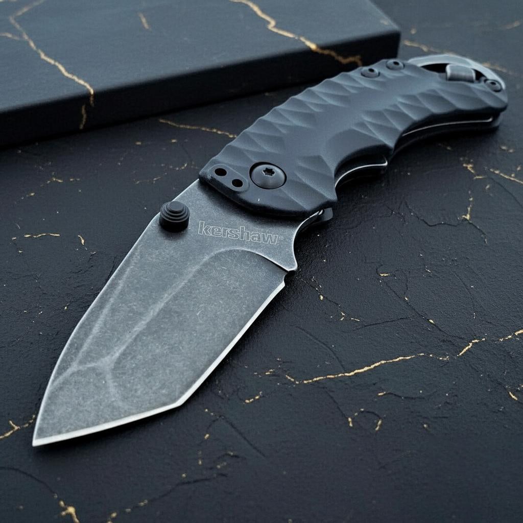 Kershaw Shuffle II Folding Tanto Knife with BlackWash Blade & Multitool GRN Handle (1 of 8)