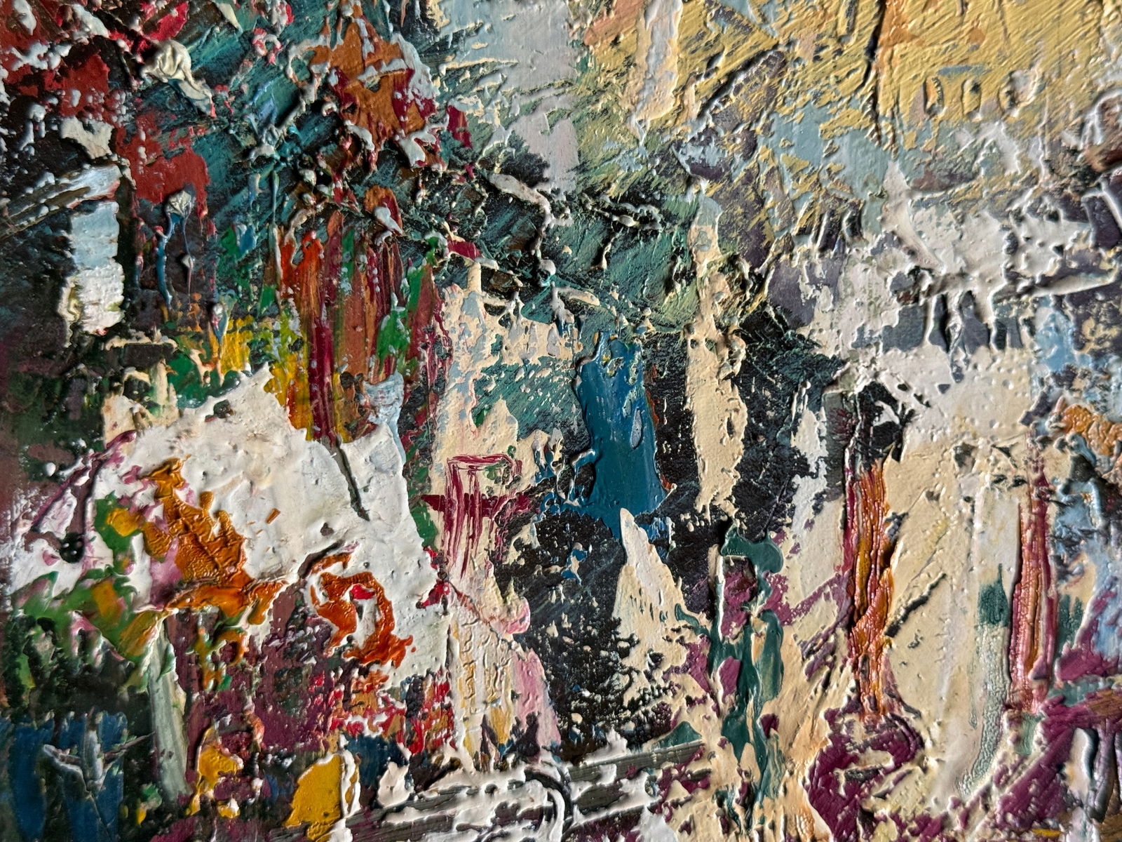 Abstract Oil painting with frame The road to Lviv K. Leonid - 3