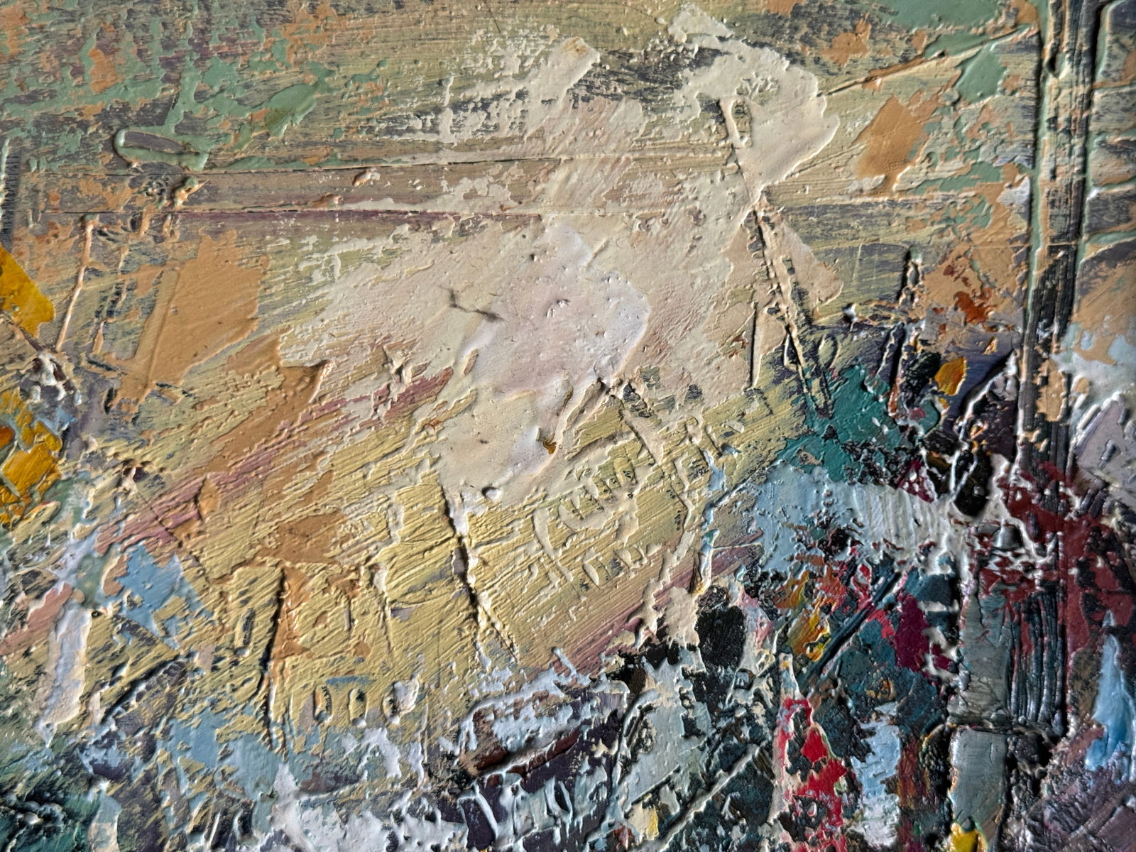 Abstract Oil painting with frame The road to Lviv K. Leonid - 8