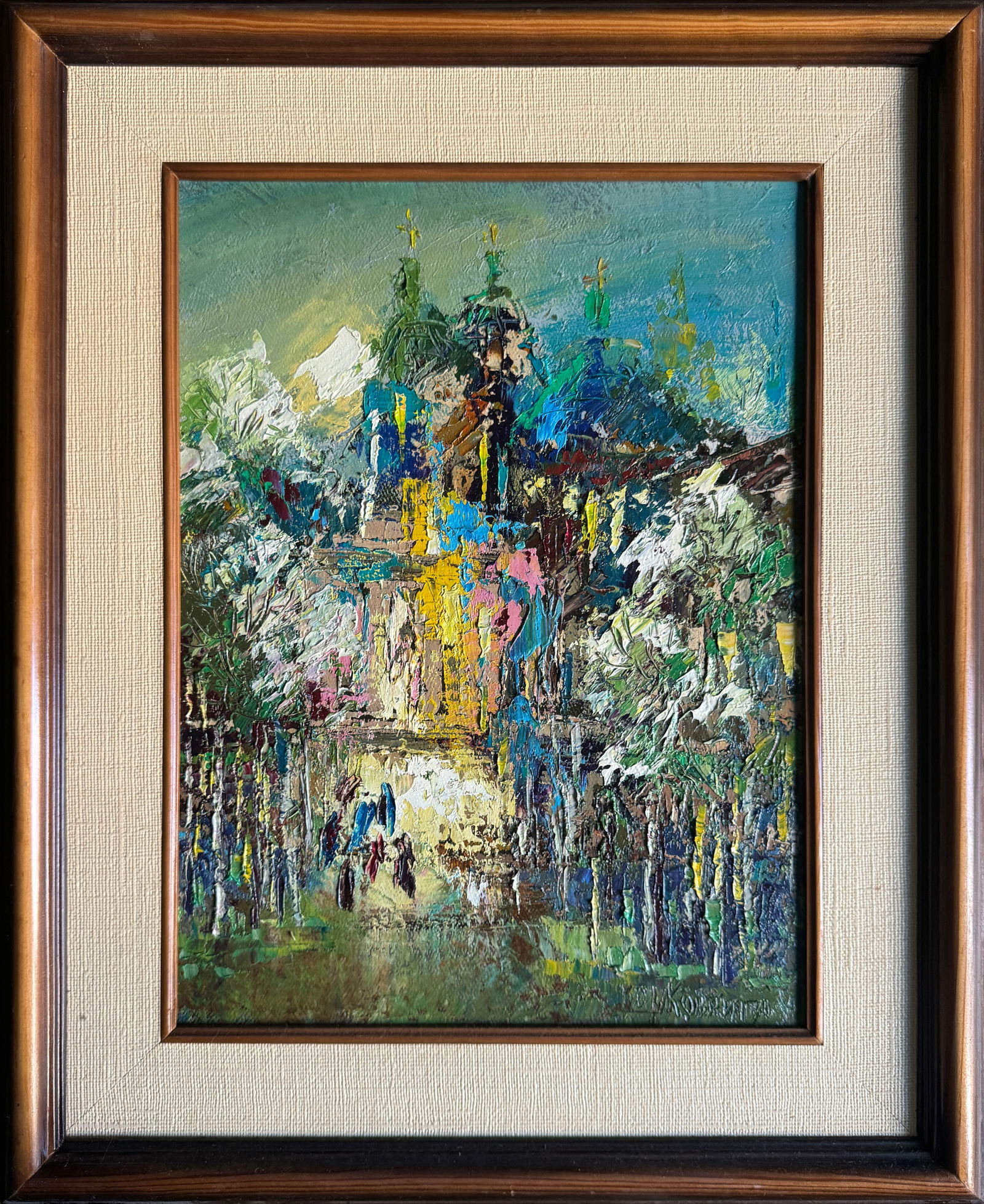 Abstract Oil painting with frame Church of St. Anthony (Lviv) K. Leonid: Title: Abstract Oil painting with frame Church of St. Anthony (Lviv) K. Leonid Description: 771KK Painter: K. Leonid Size: 40x30 cm/ 15.74x11.81 inches Components: oil, canvas Original painting CONDIT