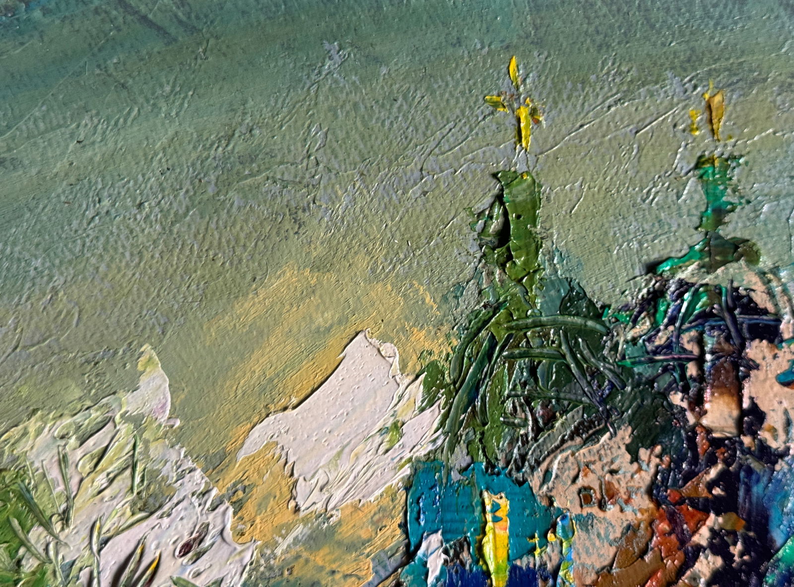 Abstract Oil painting with frame Church of St. Anthony (Lviv) K. Leonid - 2