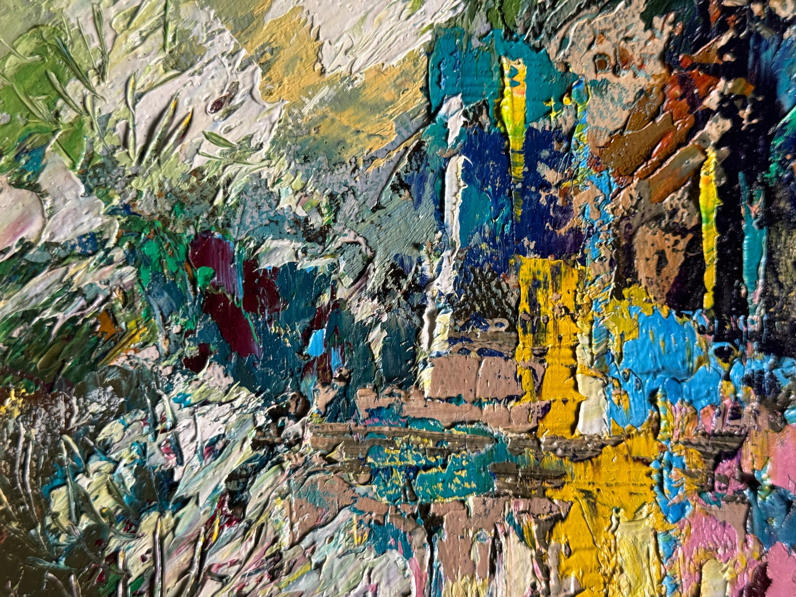 Abstract Oil painting with frame Church of St. Anthony (Lviv) K. Leonid - 3