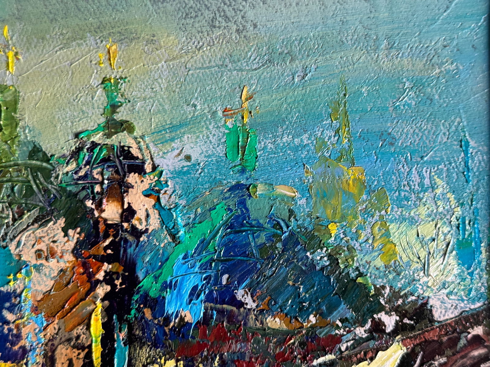 Abstract Oil painting with frame Church of St. Anthony (Lviv) K. Leonid - 9