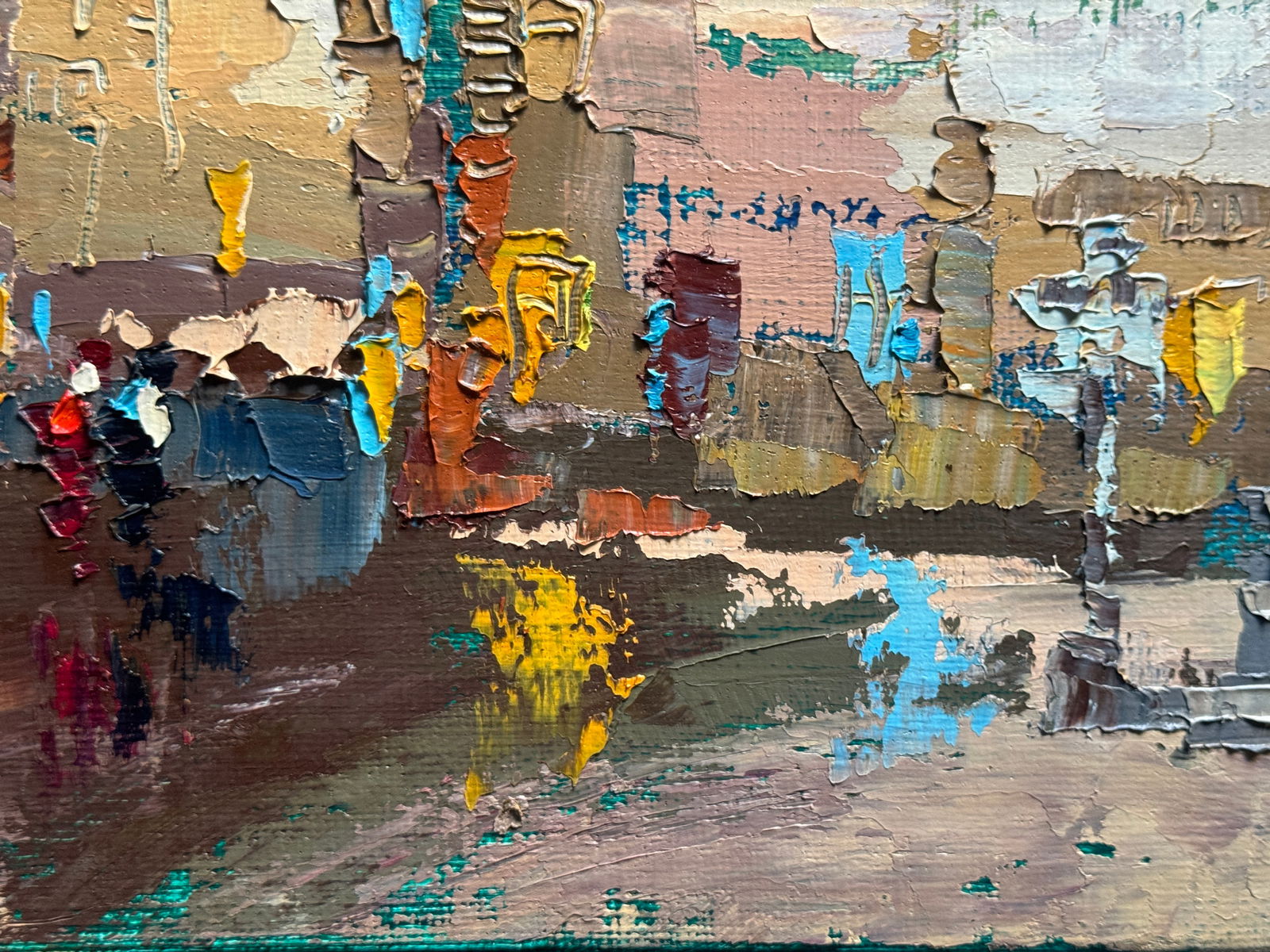 Oil painting with frame Lviv Square K. Leonid - 6